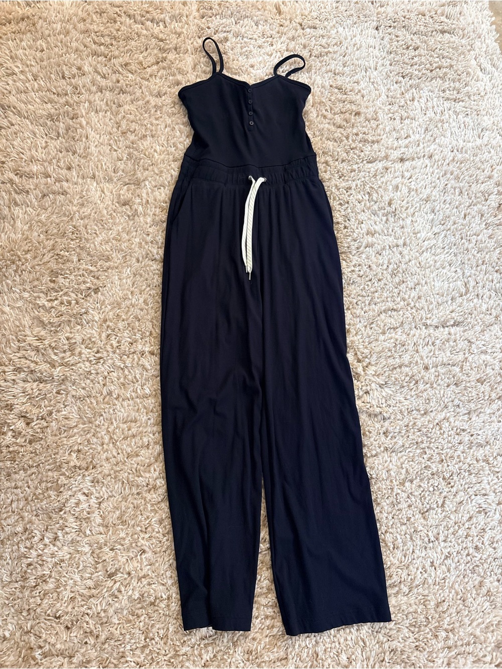Vuori Women's Small Wide-Leg Jumpsuit in Black